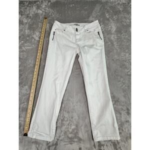 New York & Company Capris Womens Size 4 White Denim Jeans